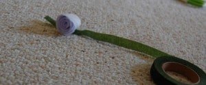 wrapping panty liner flower with floral tape