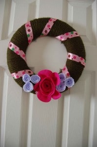 yarn wreath