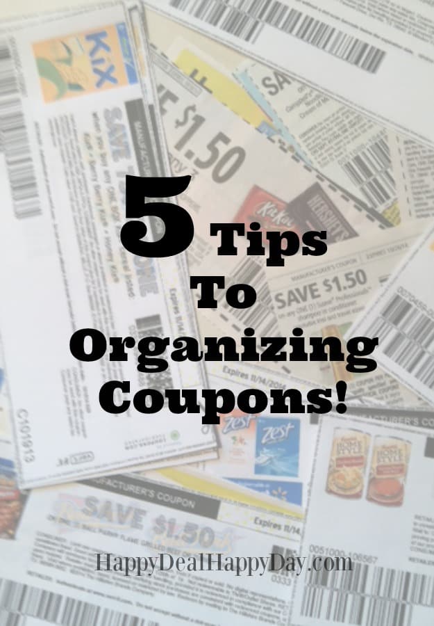 30 Day Budget Bootcamp:  5 Tips To Organizing Coupons!