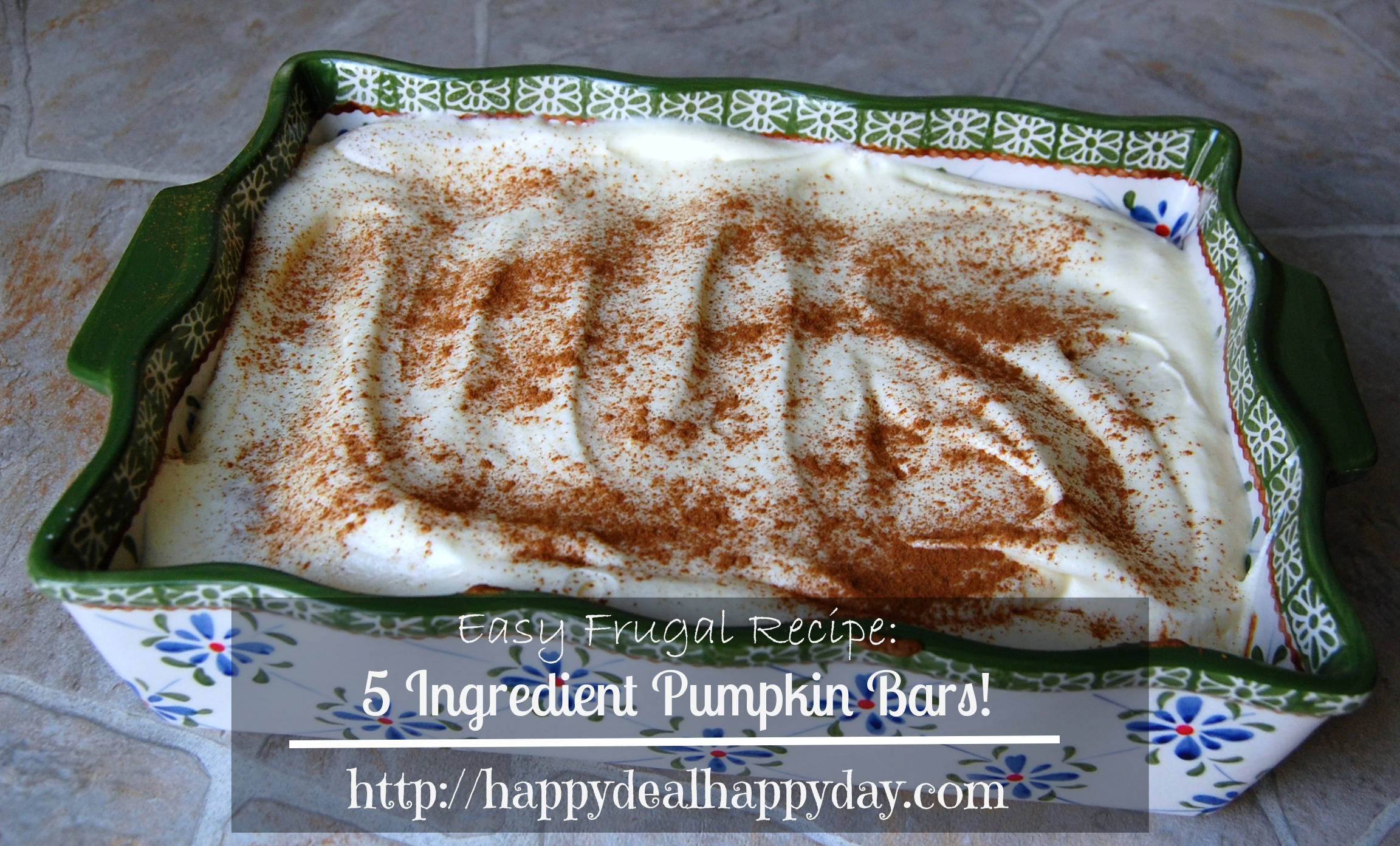 5 ingredient pumpkin bars copy