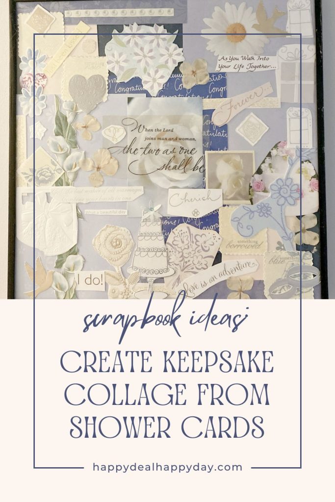 Scrapbook Ideas Create Keepsake Collage From Shower Cards