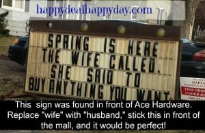 ace hardware sign