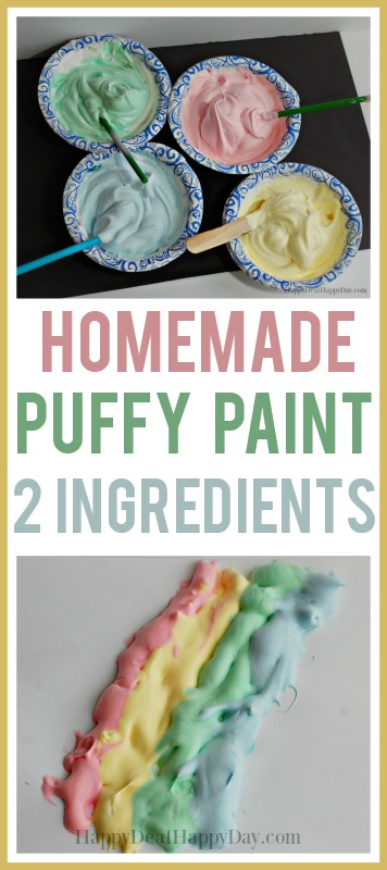 Kids Crafts: Homemade Puffy Paint with Shaving Cream
