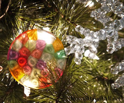 melted bead ornament