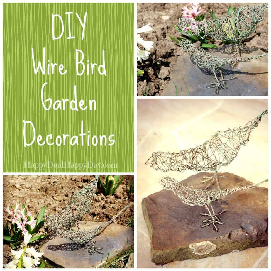 DIY Wire Bird garden decorations