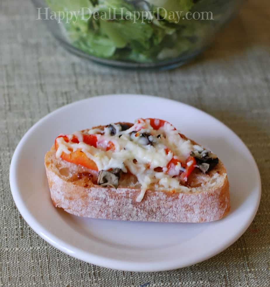 how to make easy bruschetta on bread with melted cheese