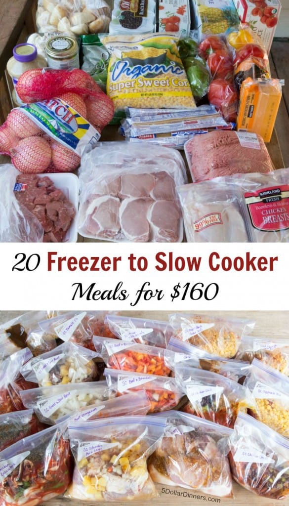 20 Freezer To Slow Cooker Meal Plan for $160! (Good for ANY Store ...