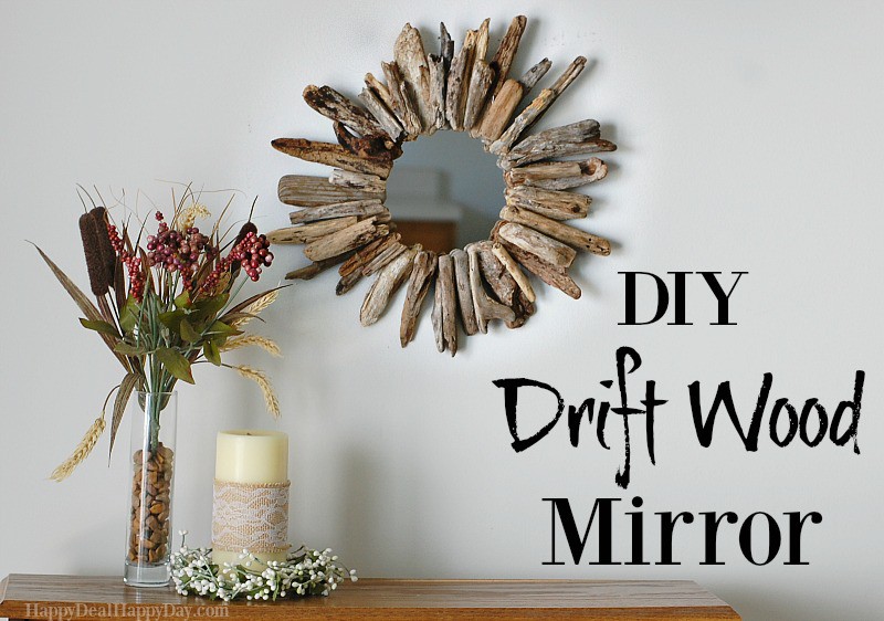 DIY Drift Wood Mirrors - There are some great pics on this post of a DIY drift wood mirror tutorial!