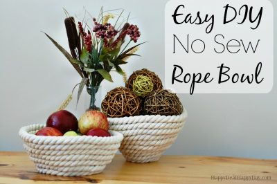 Easy DIY No Sew Rope Bowl - Happy Deal - Happy Day!