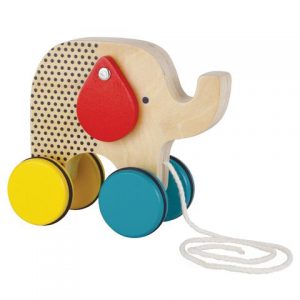 Modern Wooden Pull Toy Elephant Large 300x300