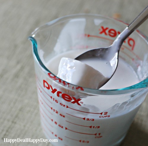 Melting Soap base in pyrex glass measuring cup