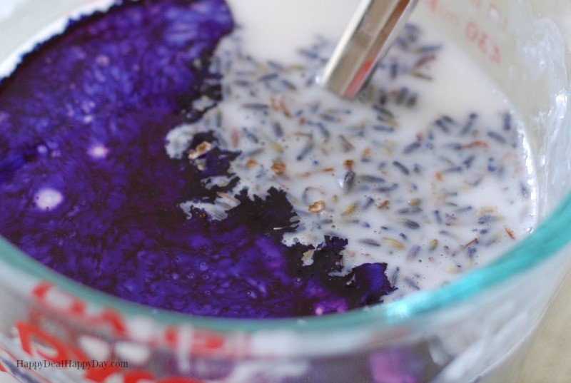 liquid soap base - adding in ingredients (lavender & essential oils)