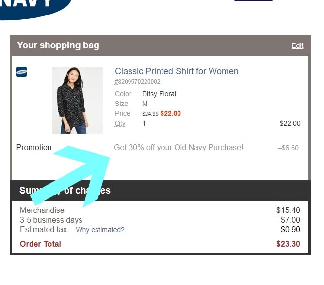 old navy promo code