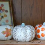 Learn how to make DIY glitter pumpkins 3 different ways using styrofoam pumpkins from the dollar tree.