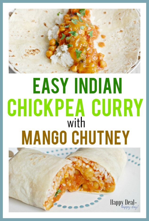 Easy Indian Chickpea Curry with Mango Chutney