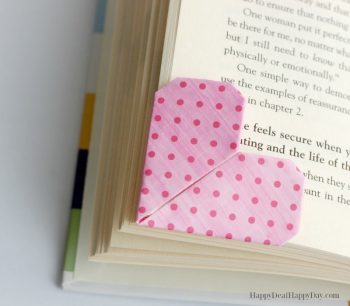 Valentine's Day Craft - DIY Heart Bookmark with Post-it(R) Notes, How to  Fold Paper Origami Heart 