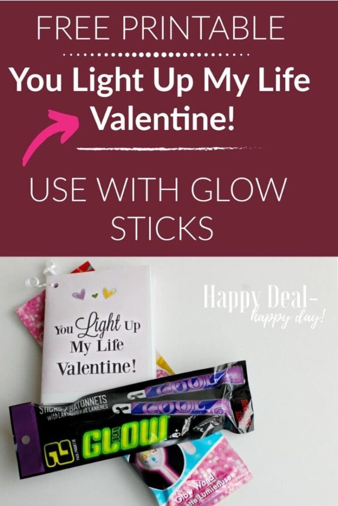 valentines for kids using glow sticks