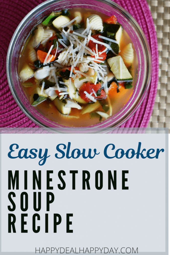 Easy Slow Cooker Minestrone Soup Recipe Happy Deal Happy Day!