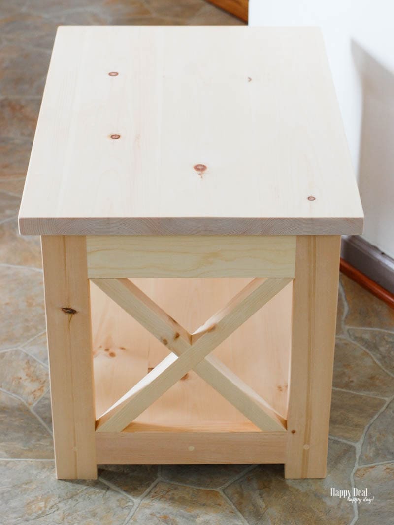 Staining Wood DIY - end table "before" staining