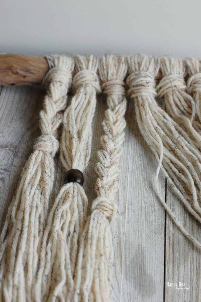 Simple Yarn Wall Hanging Tutorial - braids and beads
