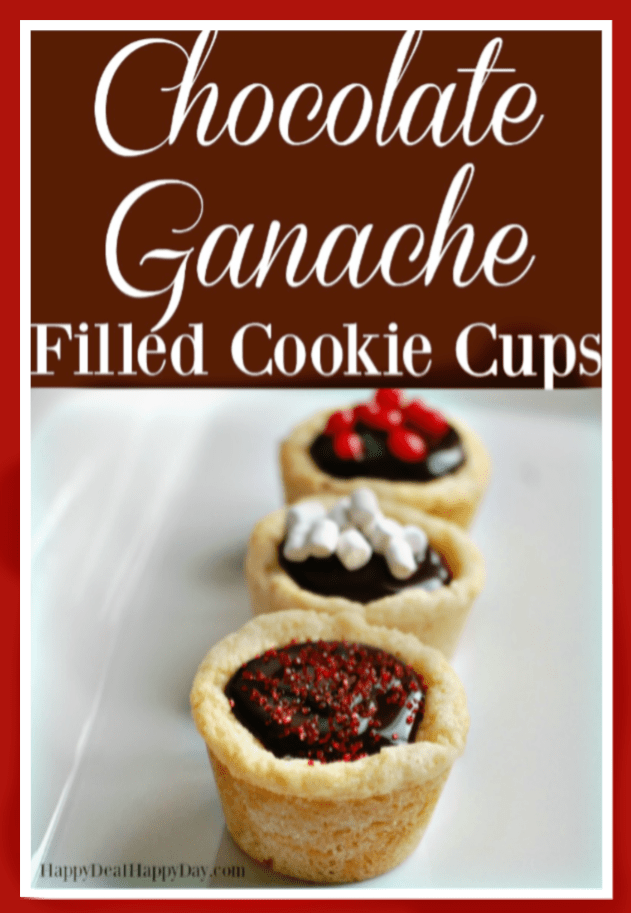 Chocolate Ganache Filled Cookie Cups