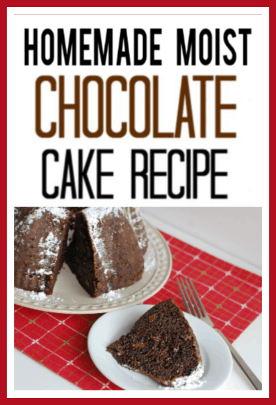 Homemade Moist Chocolate Cake Recipe with Pudding