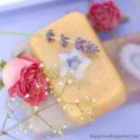 Easy Homemade Gift Ideas - lavender and rose soap
