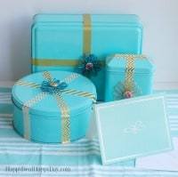 Easy Homemade Gift Ideas - repurposed cookie tins