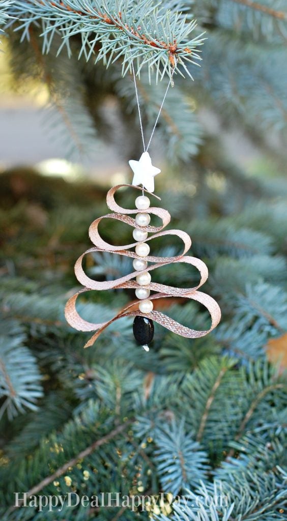 DIY Christmas Gift Idea Essential Oil Ribbon Tree Ornament