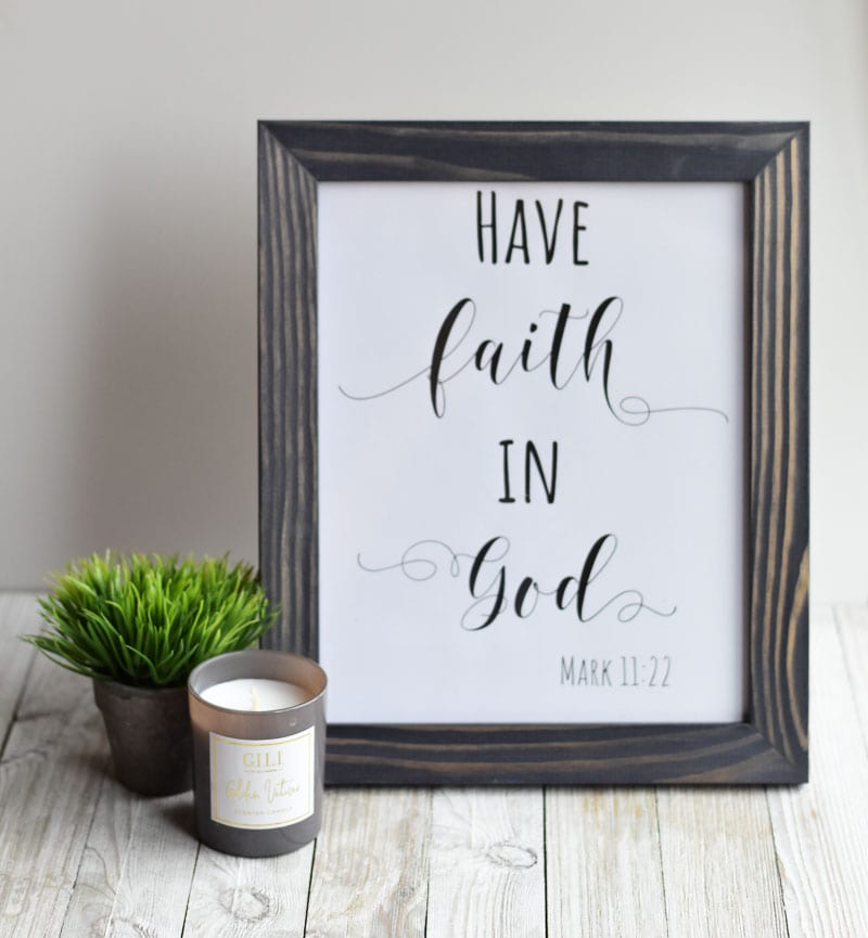 "Have Faith In God" printable wall art