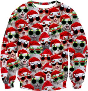 Cat Christmas Sweatshirt 291x300