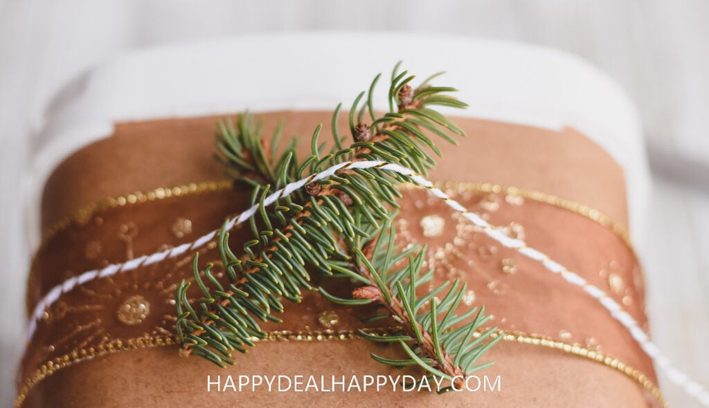 how to upcycle an Oxiclean tub into Christmas Gift wrapping idea