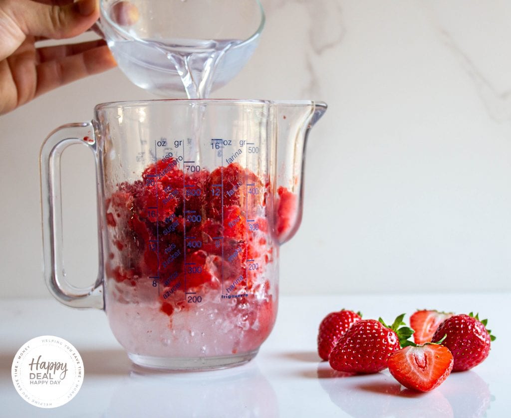 add tonic water to strawberry slushie