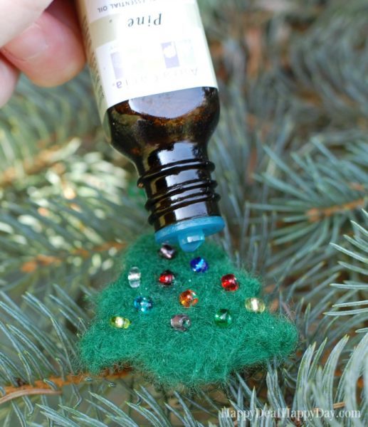 Essential Oil Needle Felted Ornament