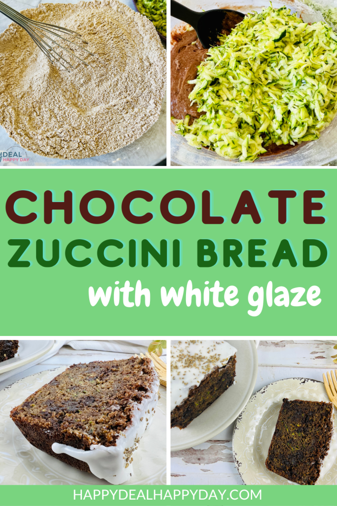 Chocolate Zucchini Bread With White Glaze 683x1024