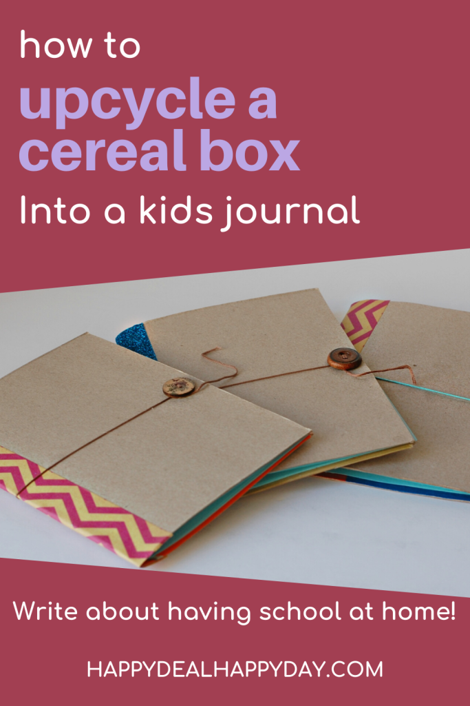 Cereal Box Project - Homemade Notebook
