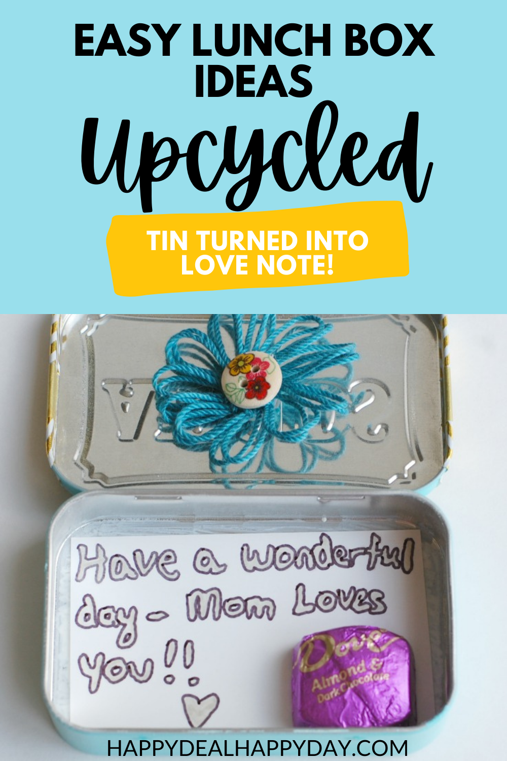 Do It Yourself DIY Medium White Lunch Box Tin for Storage, Crafts and Scrapbook Fun Activities