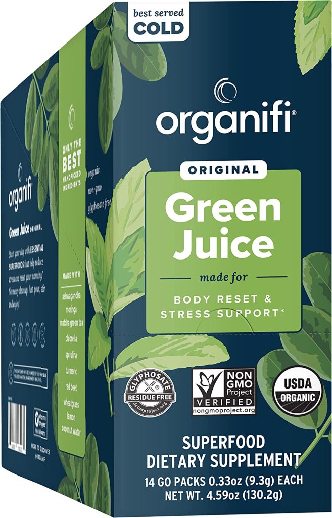 Low Carb Vegan Snacks Organifi Green Juice.