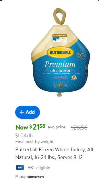 Walmart Butterball 2024