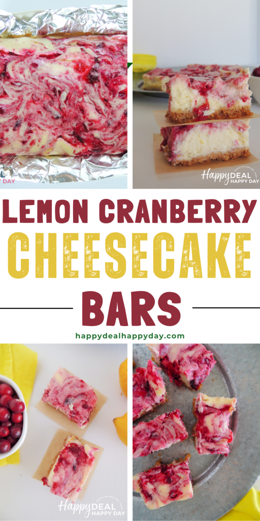 Lemon Cranberry Cheesecake Bars